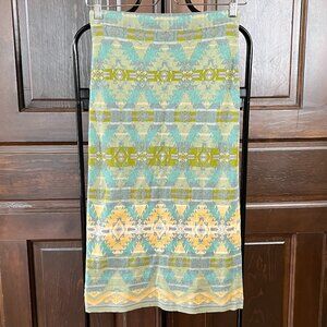 Peruvian Connection Midi Pencil Skirt Size XS Pima Cotton Knit Southwest Repair